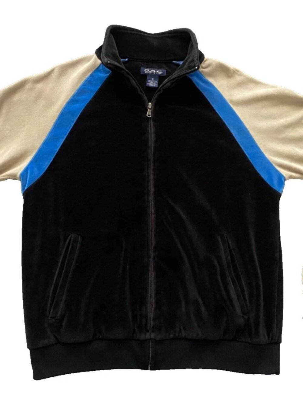 Vtg 90s DAC Athletic Club Full Zip Velour Track Jacket